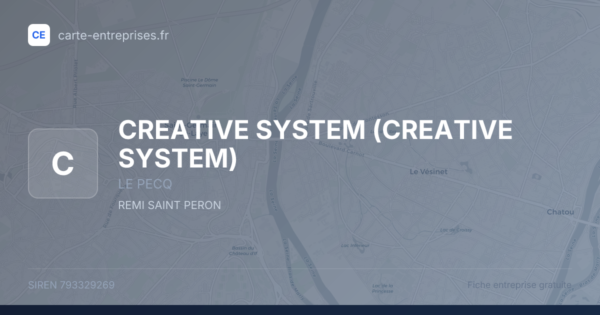 CREATIVE SYSTEM — 793329269 — fiche entreprise