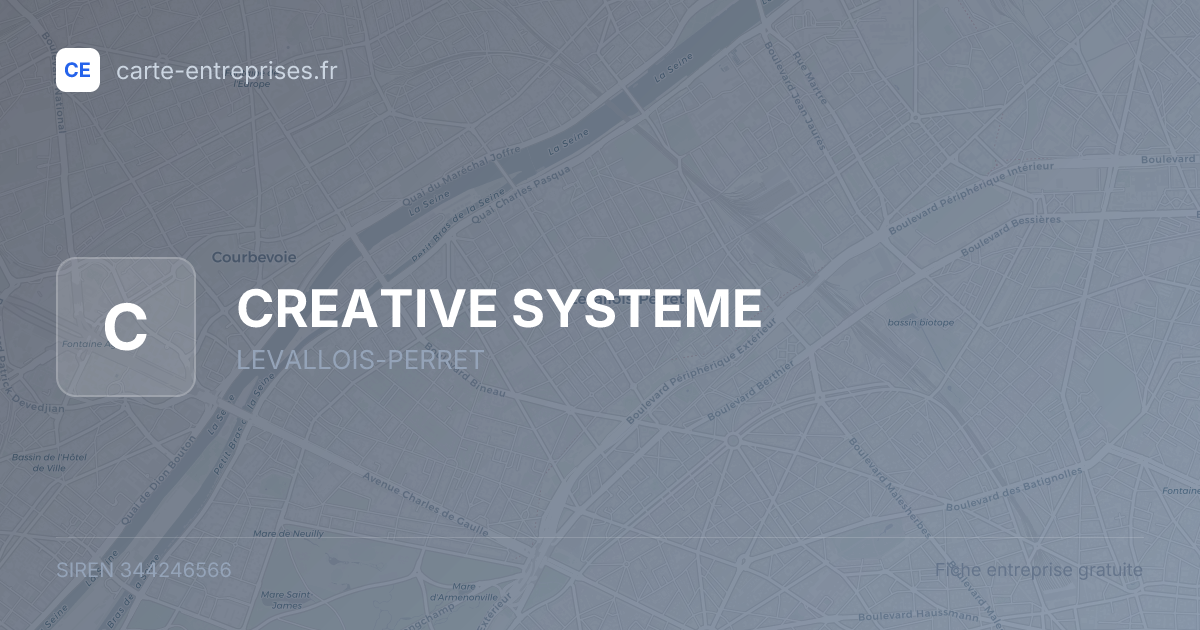 CREATIVE SYSTEME — 344246566 — fiche entreprise