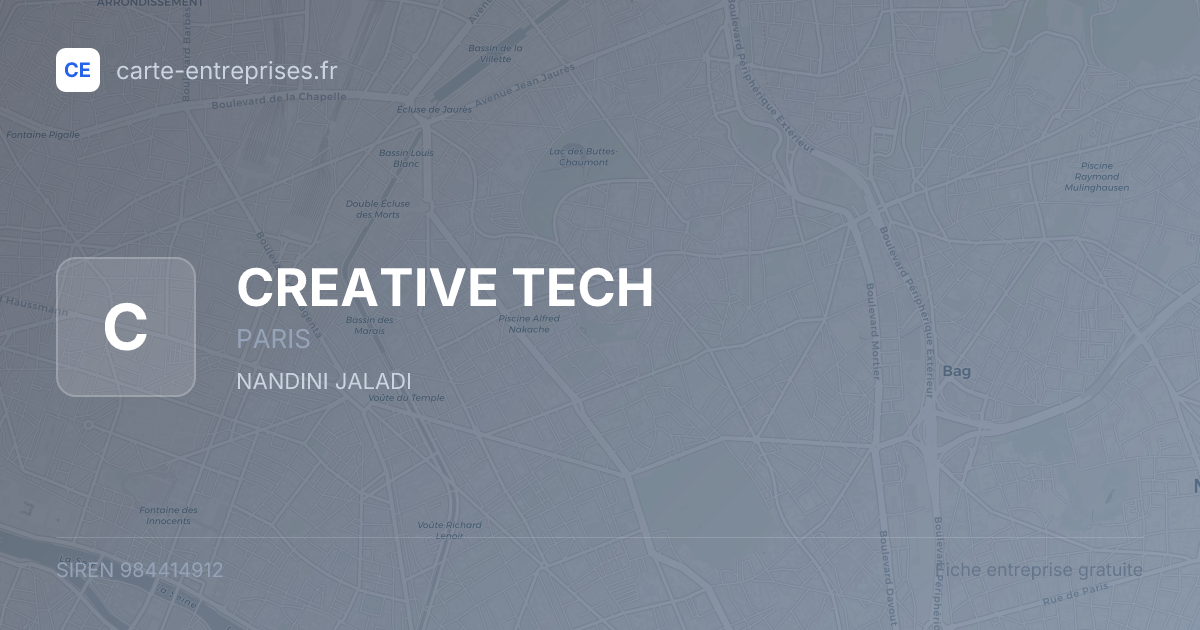 CREATIVE TECH — 984414912 — fiche entreprise