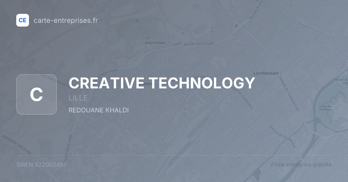 CREATIVE TECHNOLOGY — 922002407 — fiche entreprise