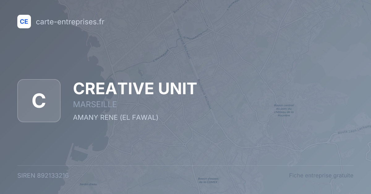 CREATIVE UNIT — 892133216 — fiche entreprise
