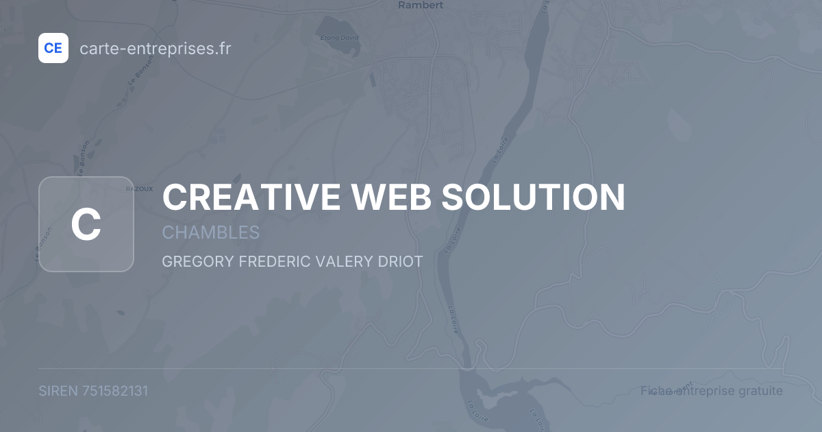 CREATIVE WEB SOLUTION — 751582131 — fiche entreprise