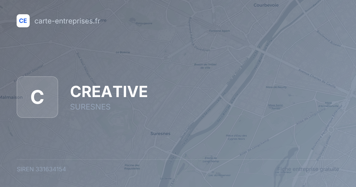 CREATIVE — 331634154 — fiche entreprise