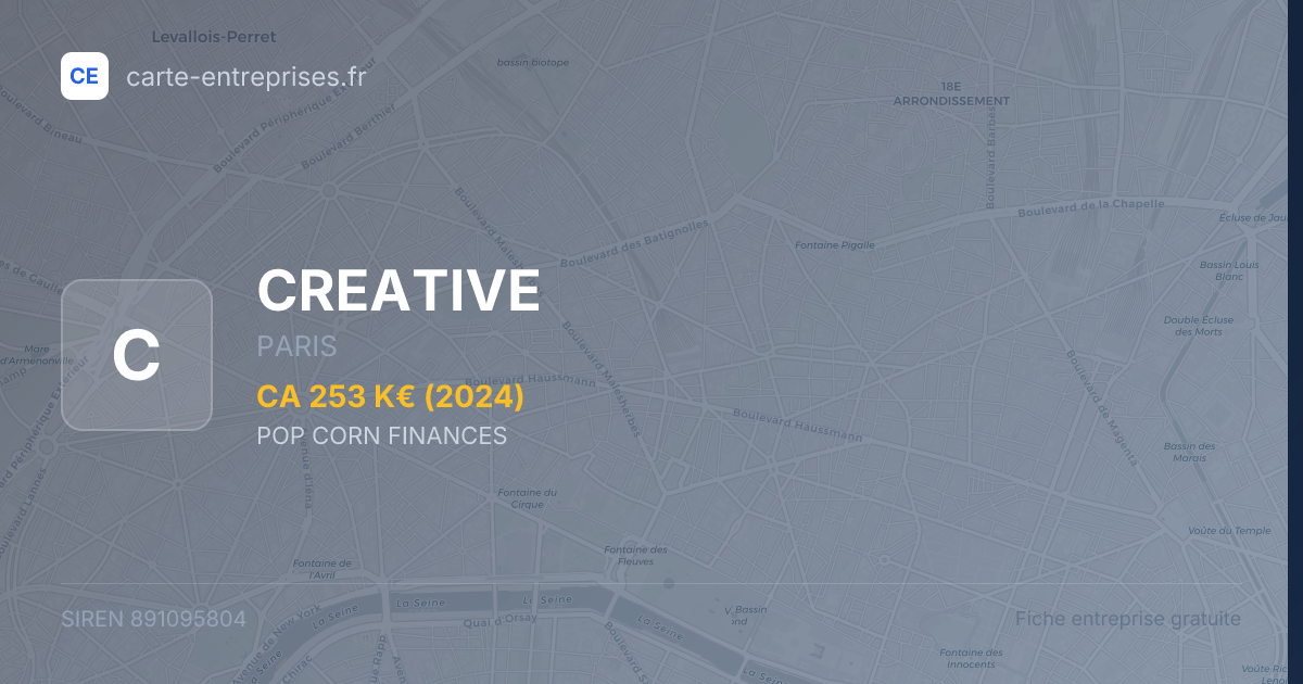 CREATIVE — 891095804 — fiche entreprise