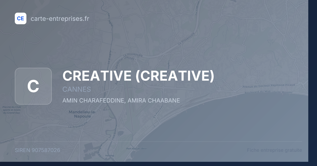 CREATIVE — 907587026 — fiche entreprise