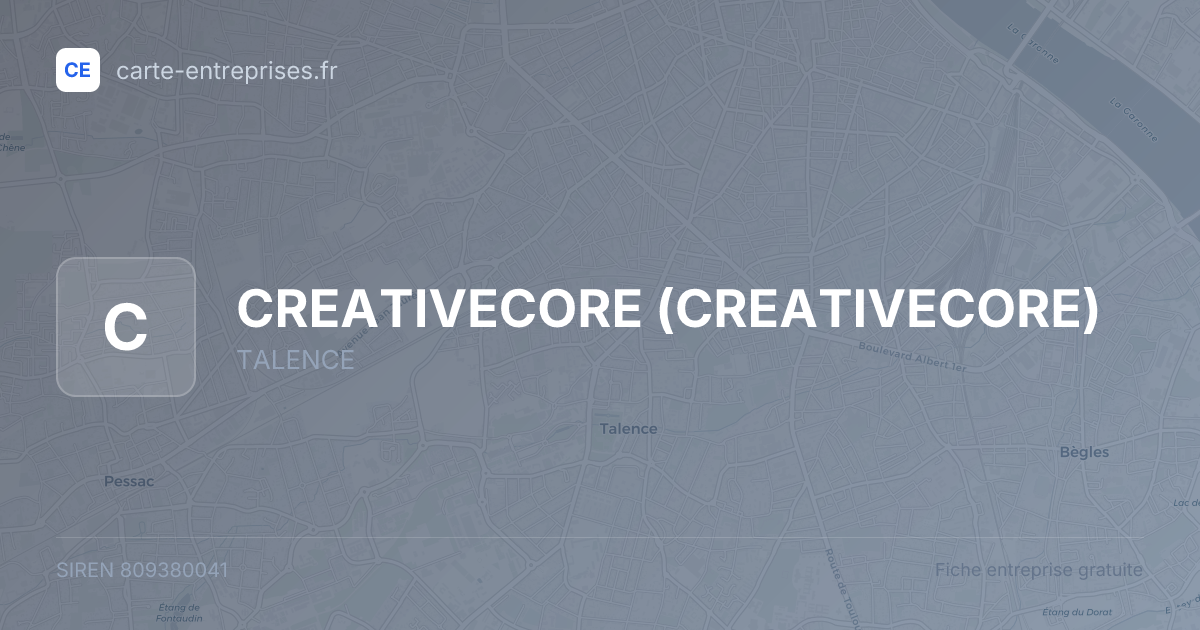 CREATIVECORE — 809380041 — fiche entreprise