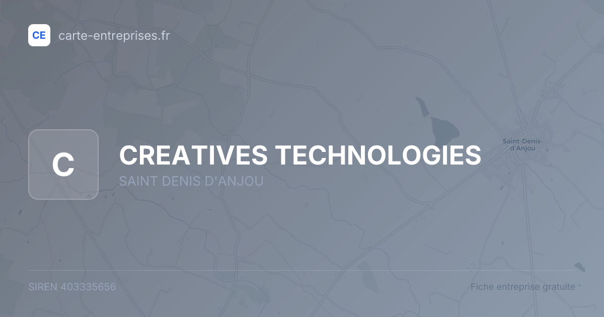 CREATIVES TECHNOLOGIES — 403335656 — fiche entreprise