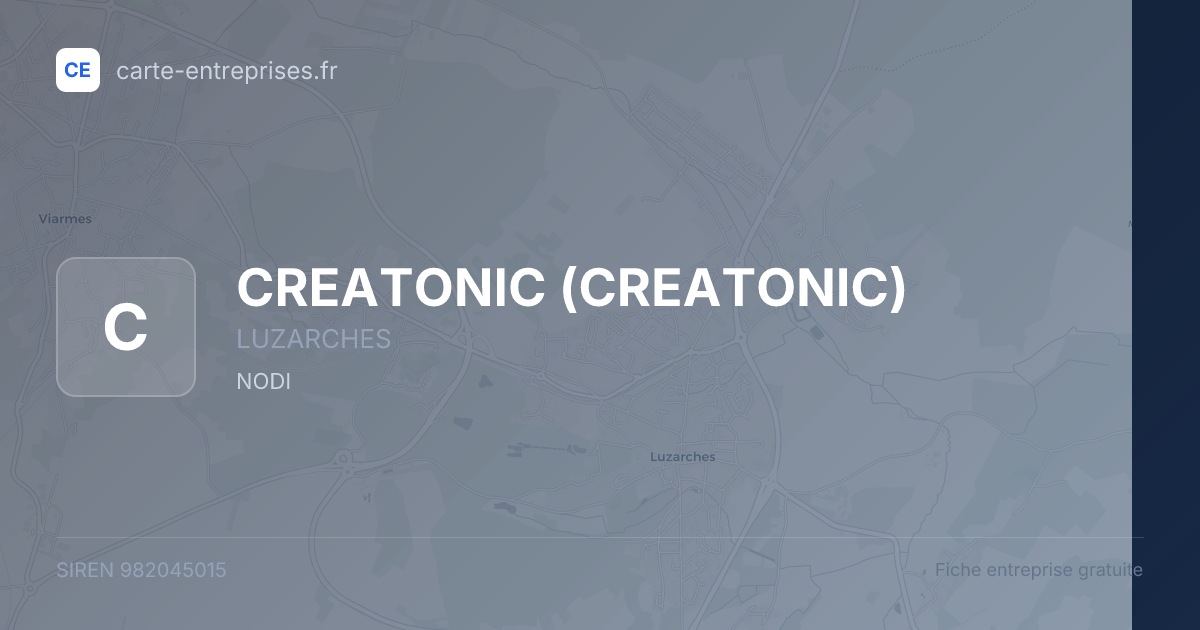 CREATONIC — 982045015 — fiche entreprise