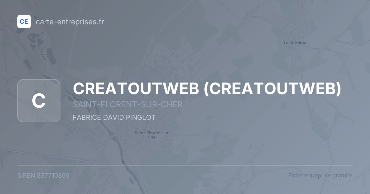 CREATOUTWEB — 837710896 — fiche entreprise