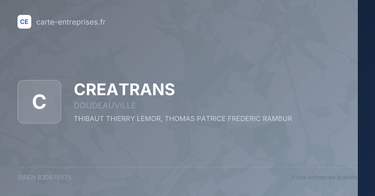 CREATRANS — 830878575 — fiche entreprise