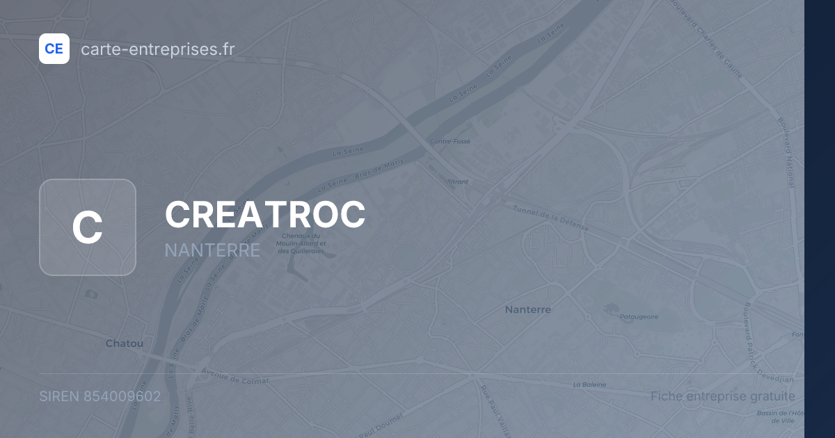 CREATROC — 854009602 — fiche entreprise