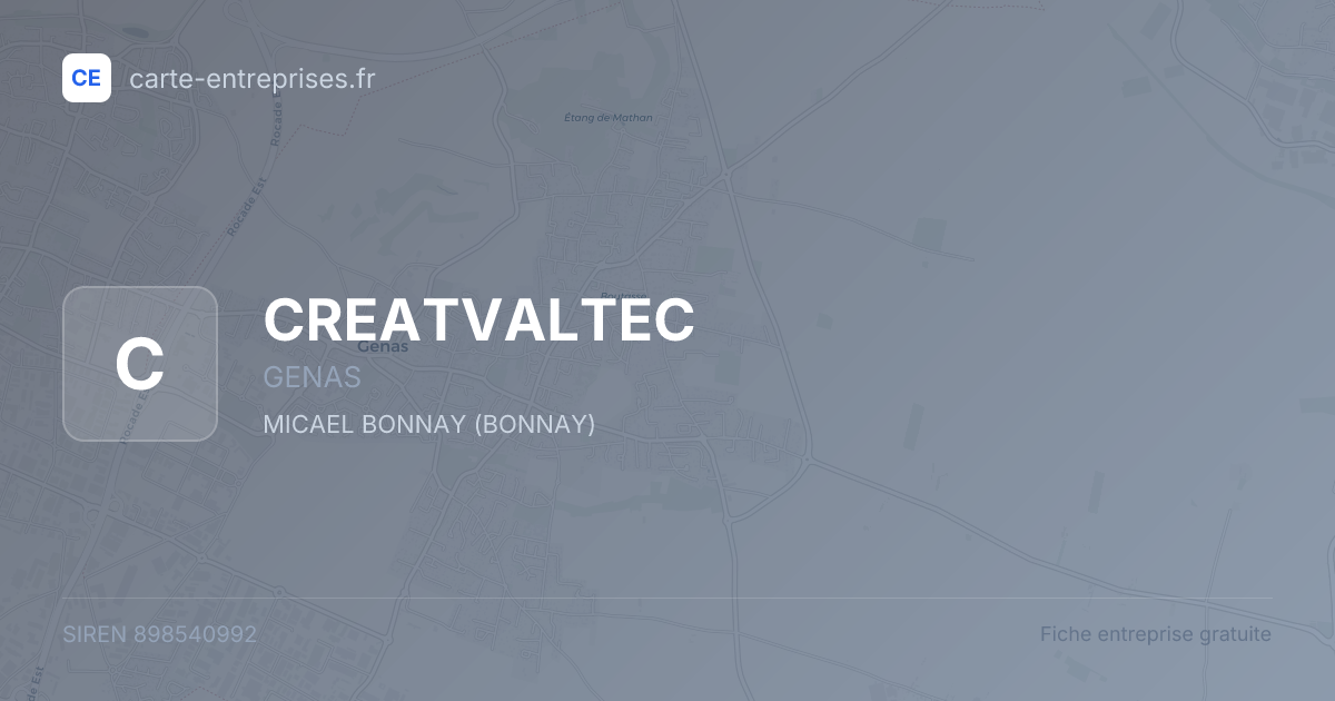 CREATVALTEC — 898540992 — fiche entreprise