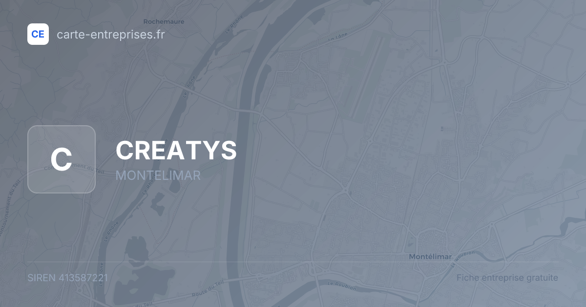 CREATYS — 413587221 — fiche entreprise