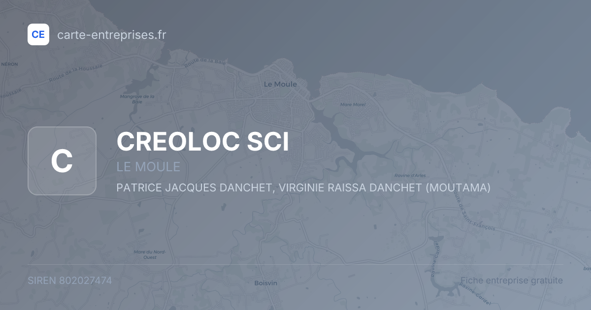 CREOLOC SCI — 802027474 — fiche entreprise