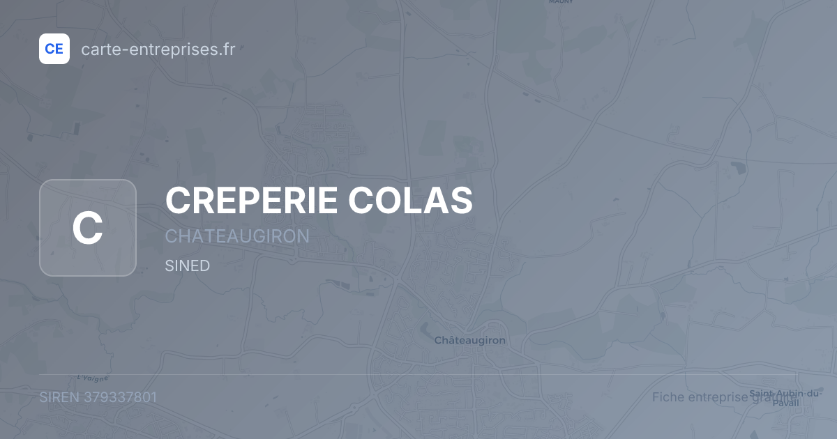 CREPERIE COLAS — 379337801 — fiche entreprise