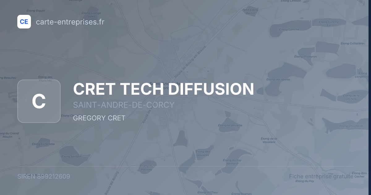 CRET TECH DIFFUSION — 899212609 — fiche entreprise