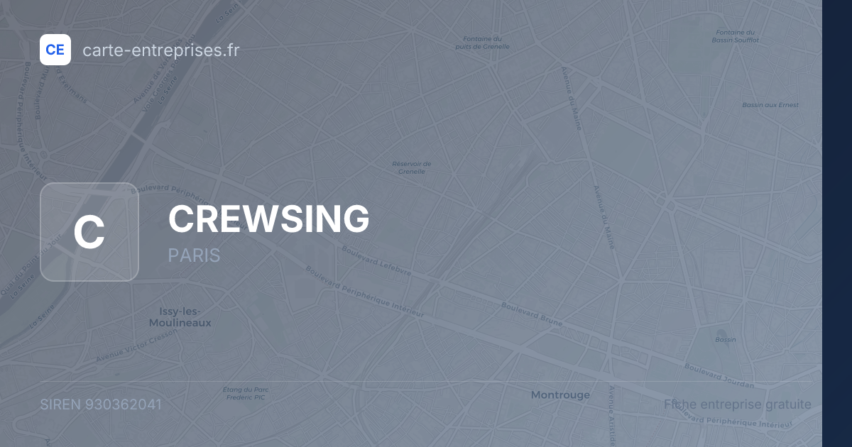 CREWSING — 930362041 — fiche entreprise