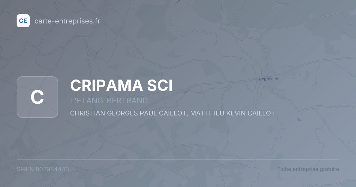 CRIPAMA SCI — 802984443 — fiche entreprise