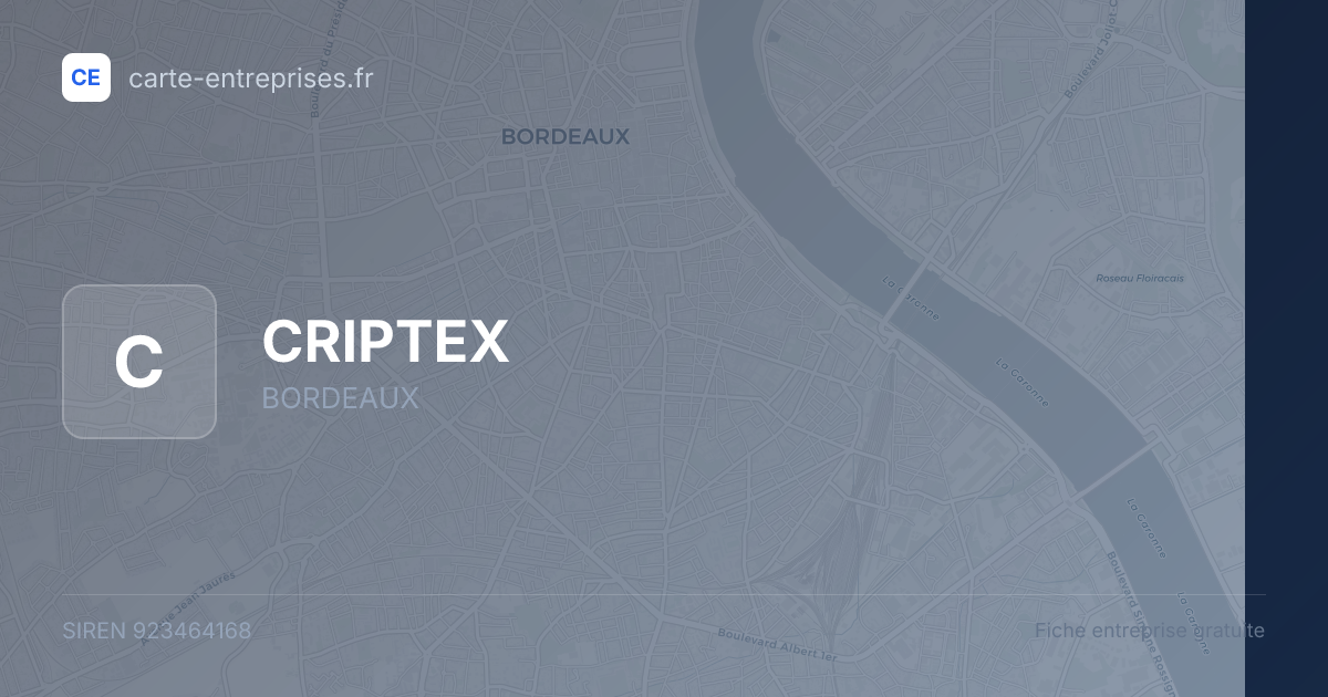CRIPTEX — 923464168 — fiche entreprise