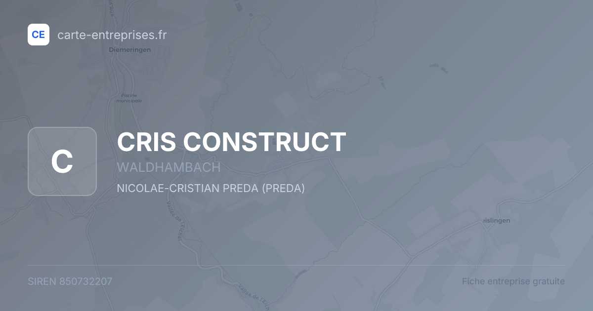 CRIS CONSTRUCT — 850732207 — fiche entreprise