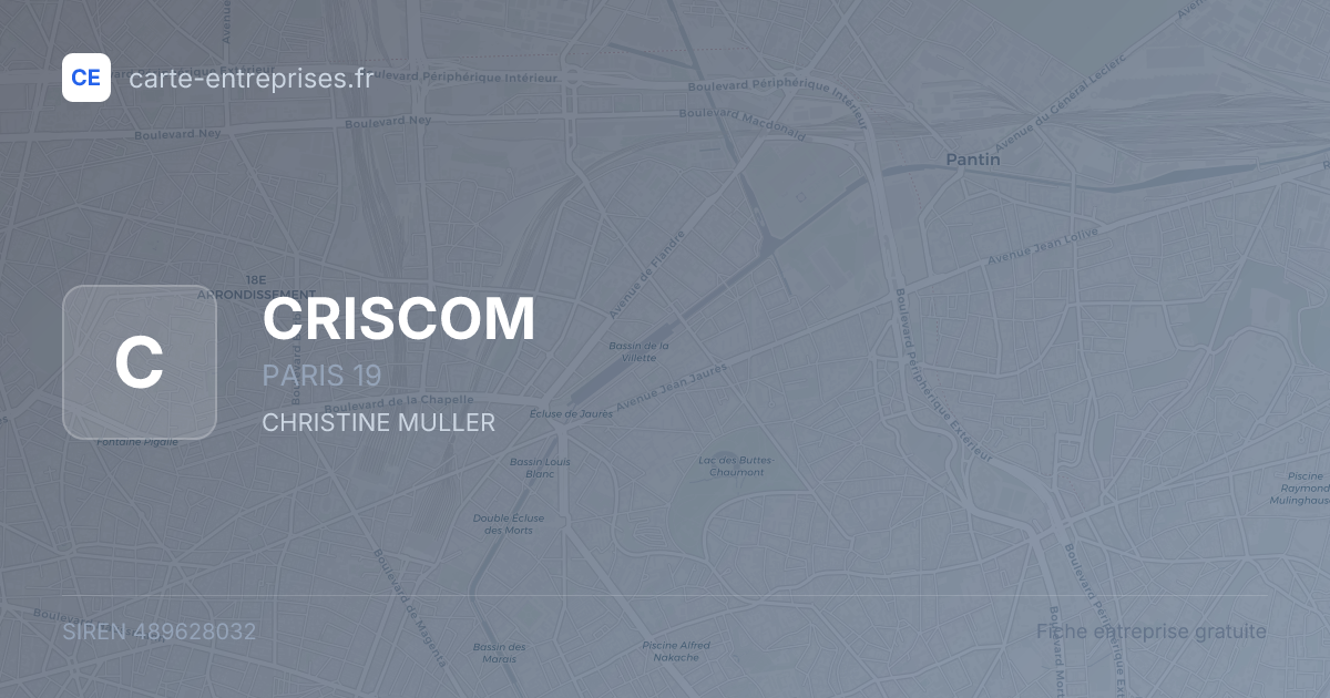 CRISCOM — 489628032 — fiche entreprise