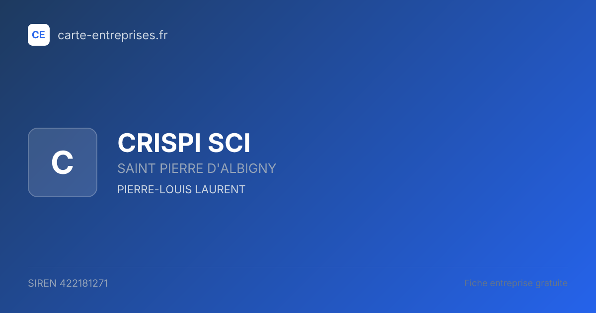 CRISPI SCI — 422181271 — fiche entreprise