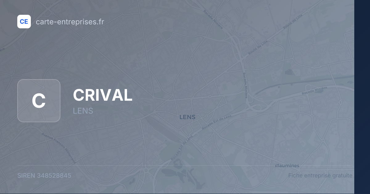 CRIVAL — 348528845 — fiche entreprise