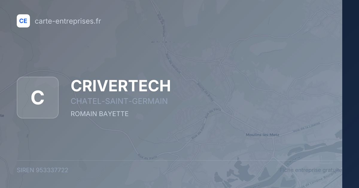 CRIVERTECH — 953337722 — fiche entreprise