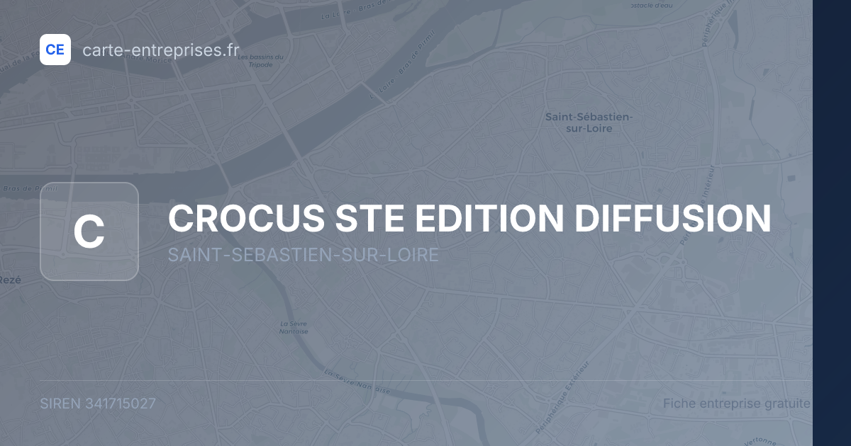 CROCUS STE EDITION DIFFUSION — 341715027 — fiche entreprise