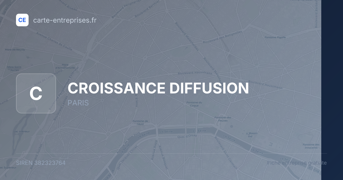 CROISSANCE DIFFUSION — 382323764 — fiche entreprise
