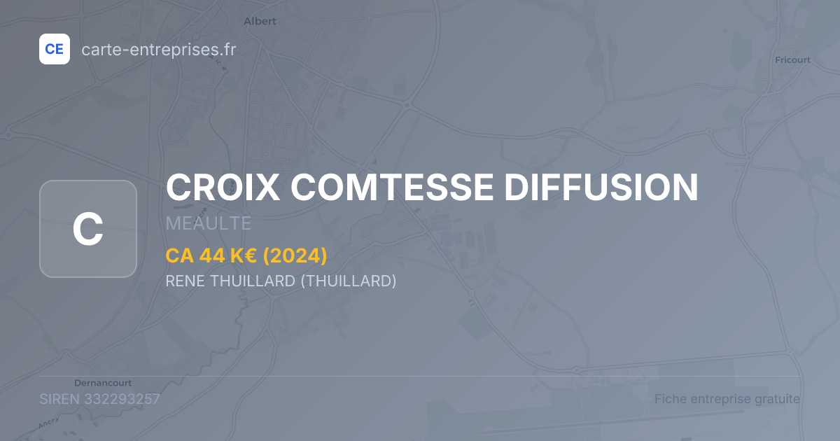 CROIX COMTESSE DIFFUSION — 332293257 — fiche entreprise