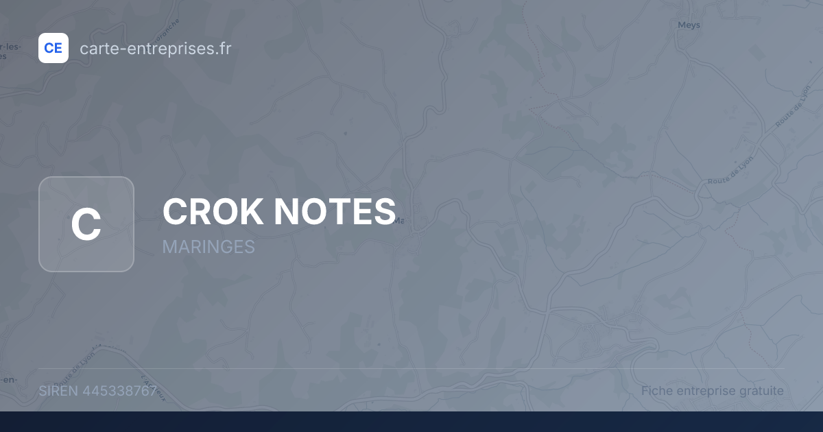 CROK NOTES — 445338767 — fiche entreprise