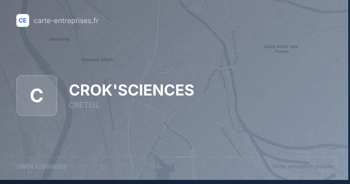 CROK'SCIENCES — 528858558 — fiche entreprise