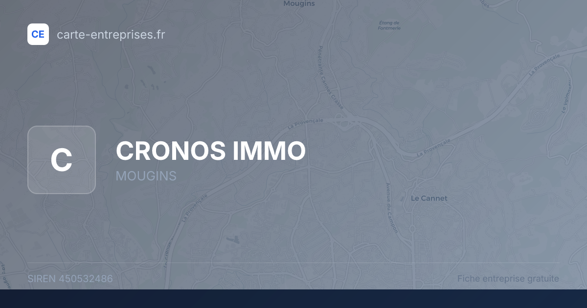 CRONOS IMMO — 450532486 — fiche entreprise