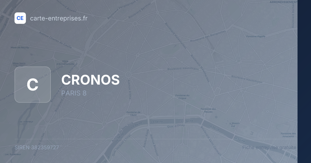 CRONOS — 382359727 — fiche entreprise