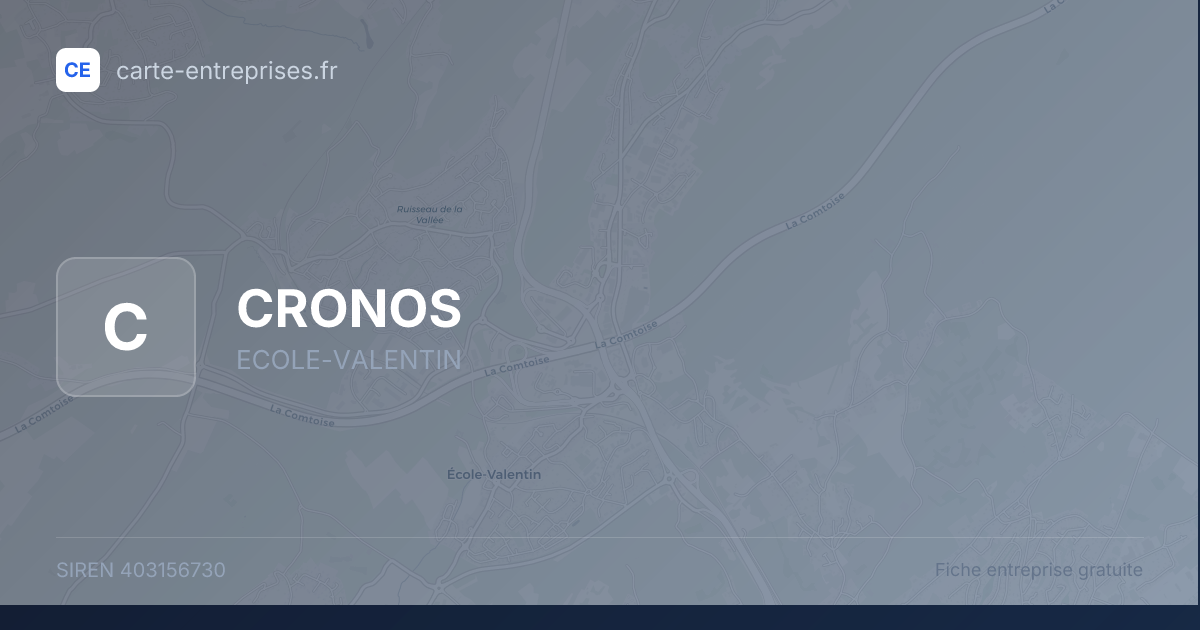 CRONOS — 403156730 — fiche entreprise