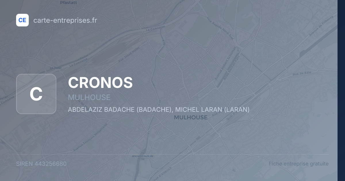 CRONOS — 443256680 — fiche entreprise