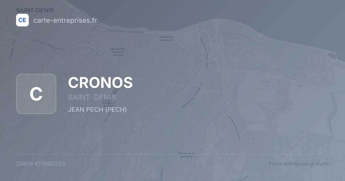 CRONOS — 451990329 — fiche entreprise