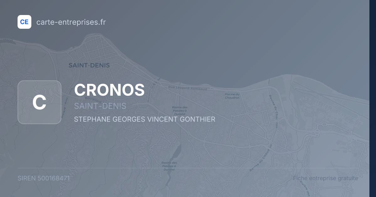 CRONOS — 500168471 — fiche entreprise