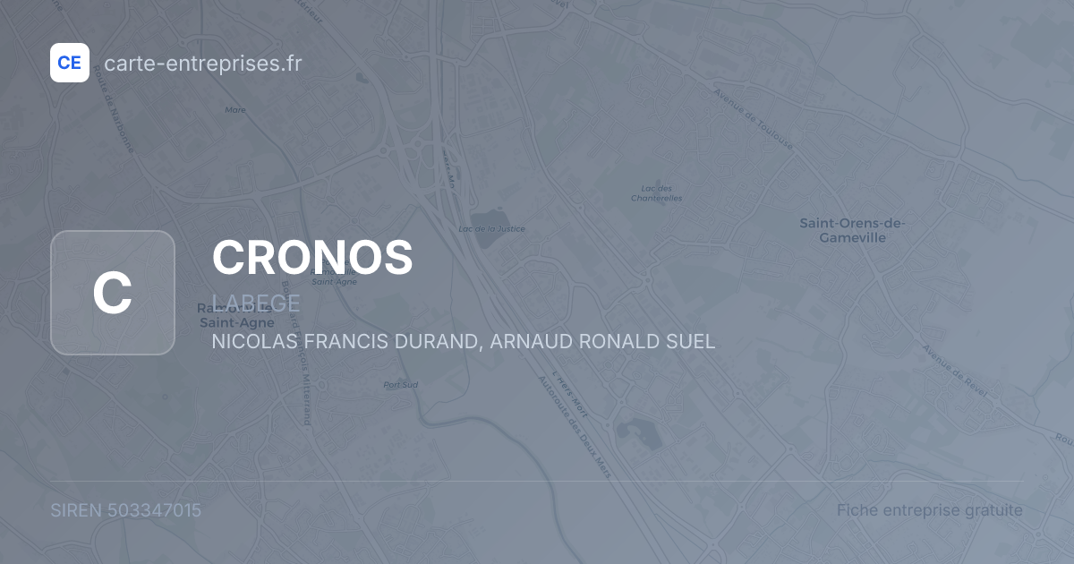 CRONOS — 503347015 — fiche entreprise