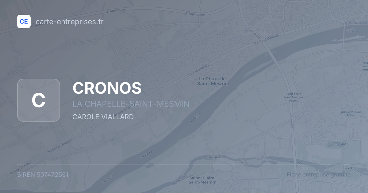 CRONOS — 507472561 — fiche entreprise