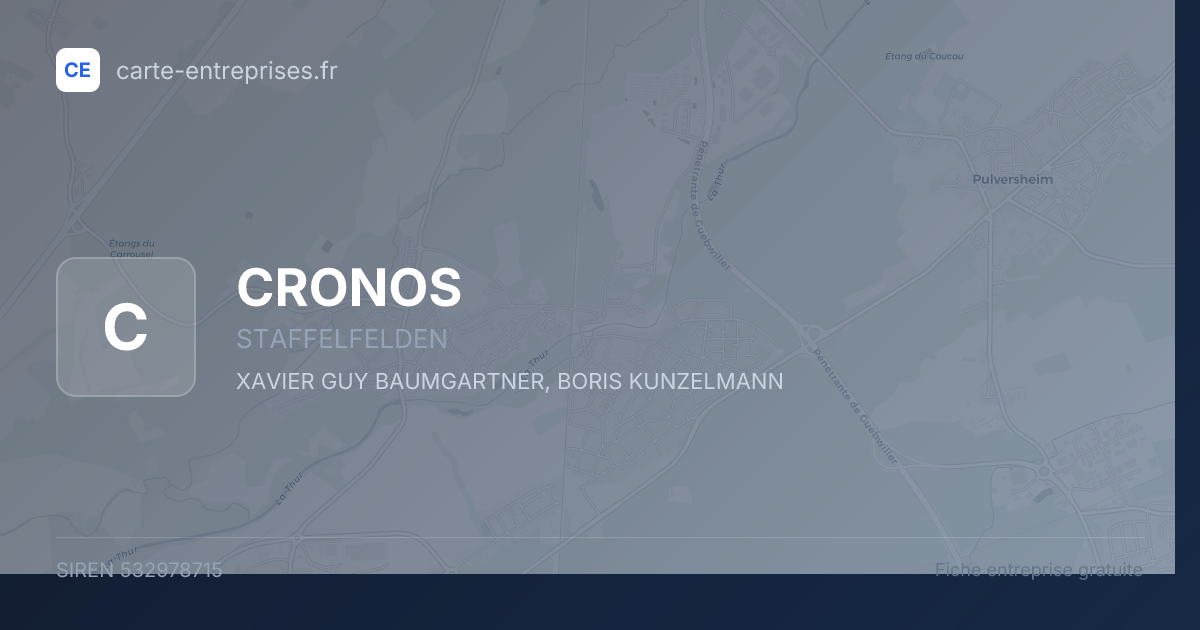 CRONOS — 532978715 — fiche entreprise