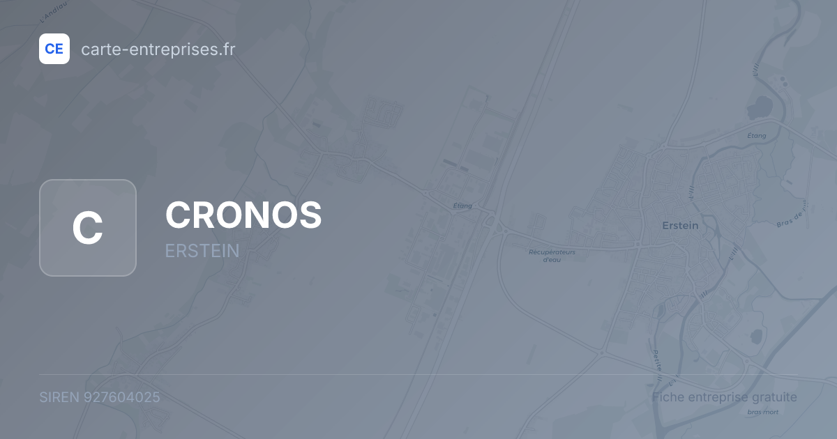 CRONOS — 927604025 — fiche entreprise