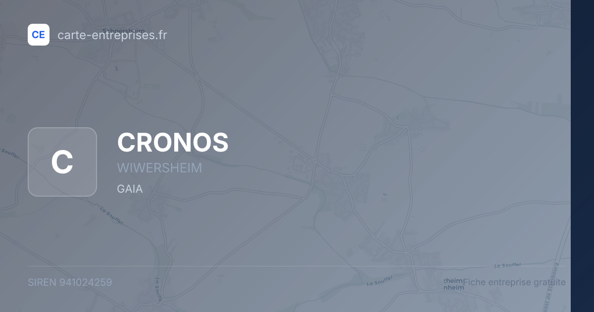 CRONOS — 941024259 — fiche entreprise