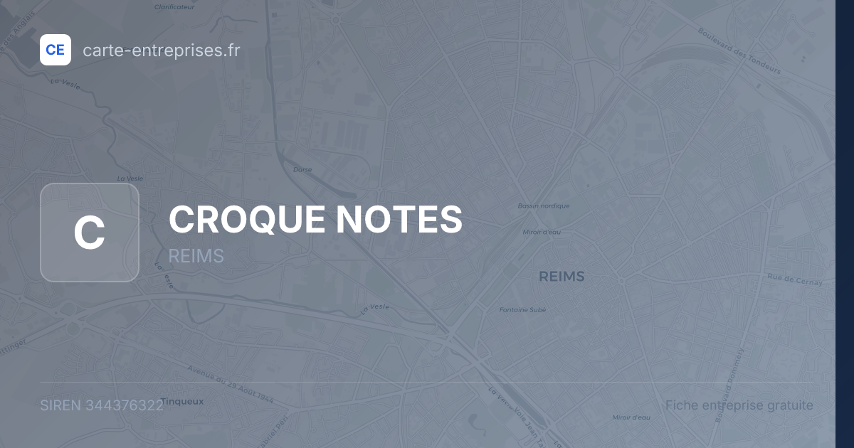 CROQUE NOTES — 344376322 — fiche entreprise