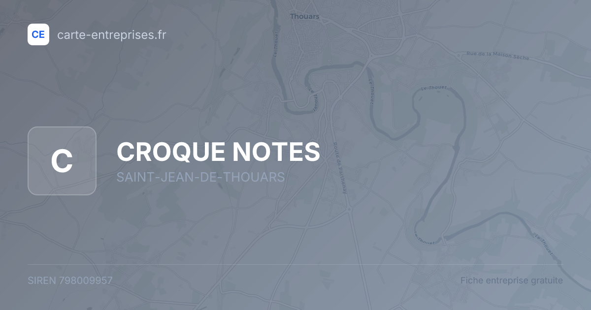 CROQUE NOTES — 798009957 — fiche entreprise
