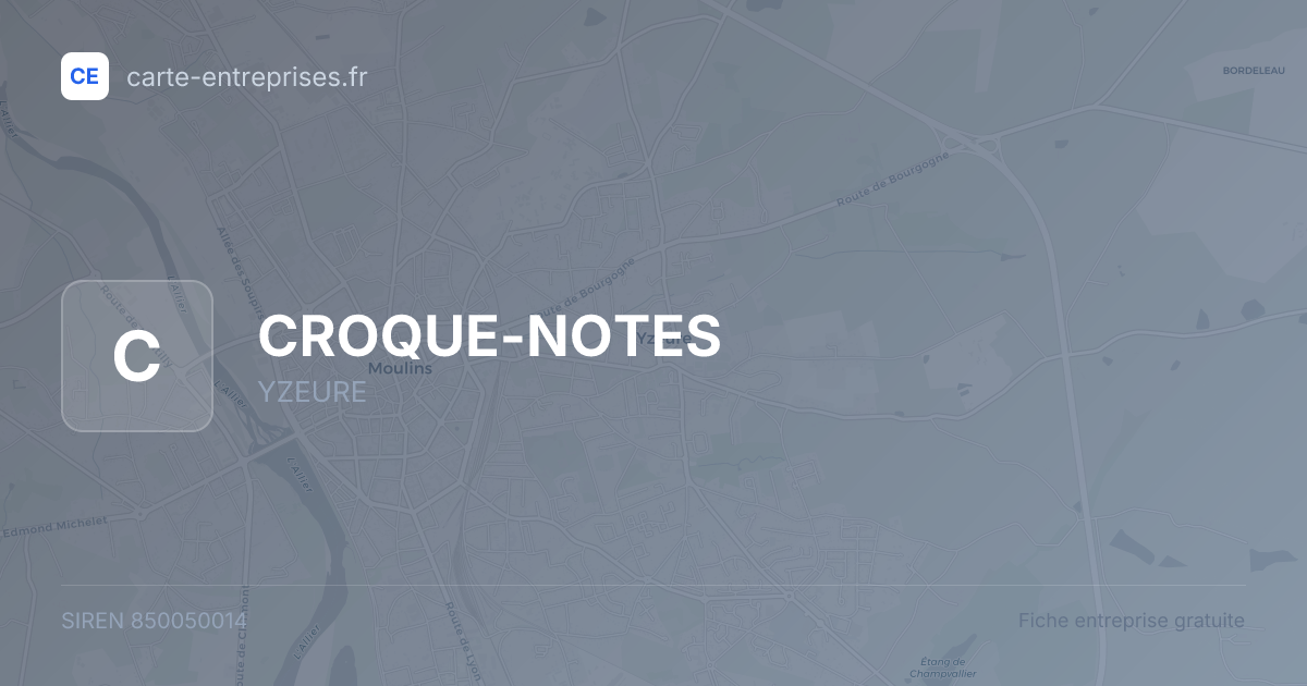 CROQUE-NOTES — 850050014 — fiche entreprise