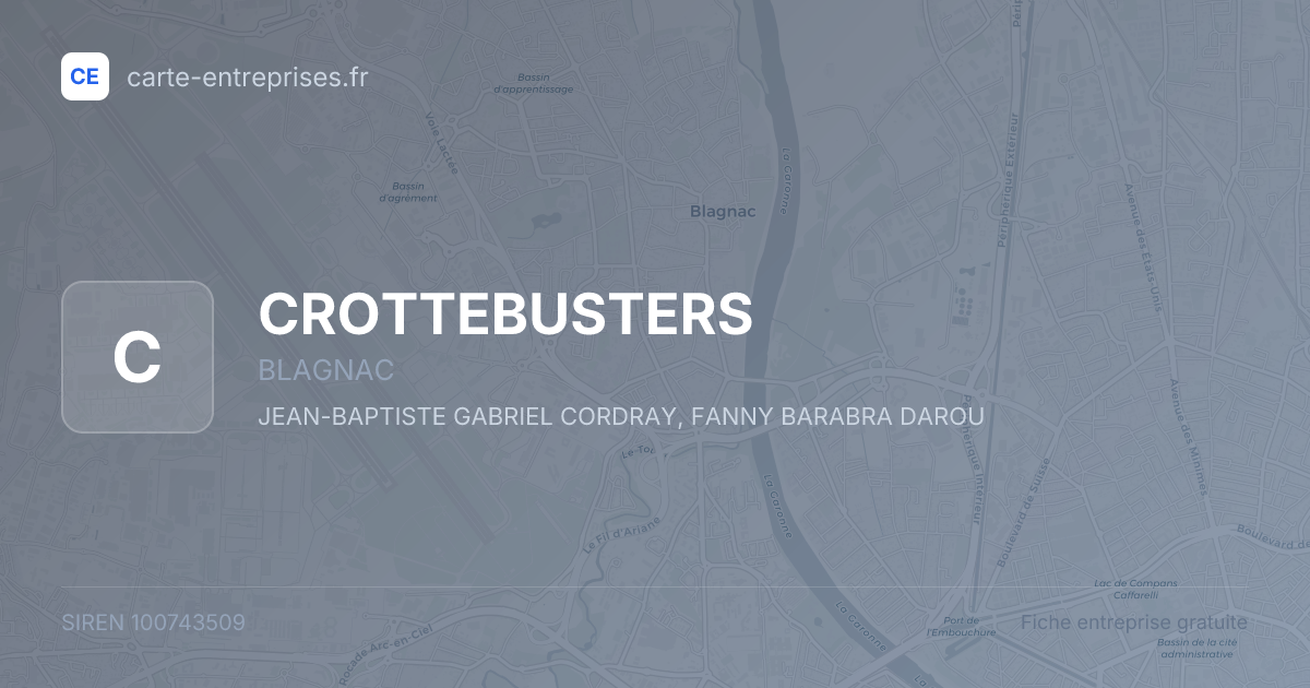 CROTTEBUSTERS — 100743509 — fiche entreprise