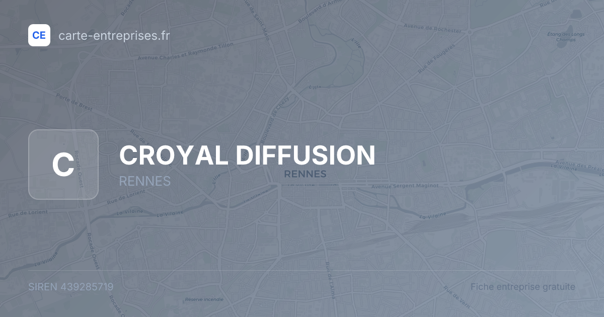 CROYAL DIFFUSION — 439285719 — fiche entreprise
