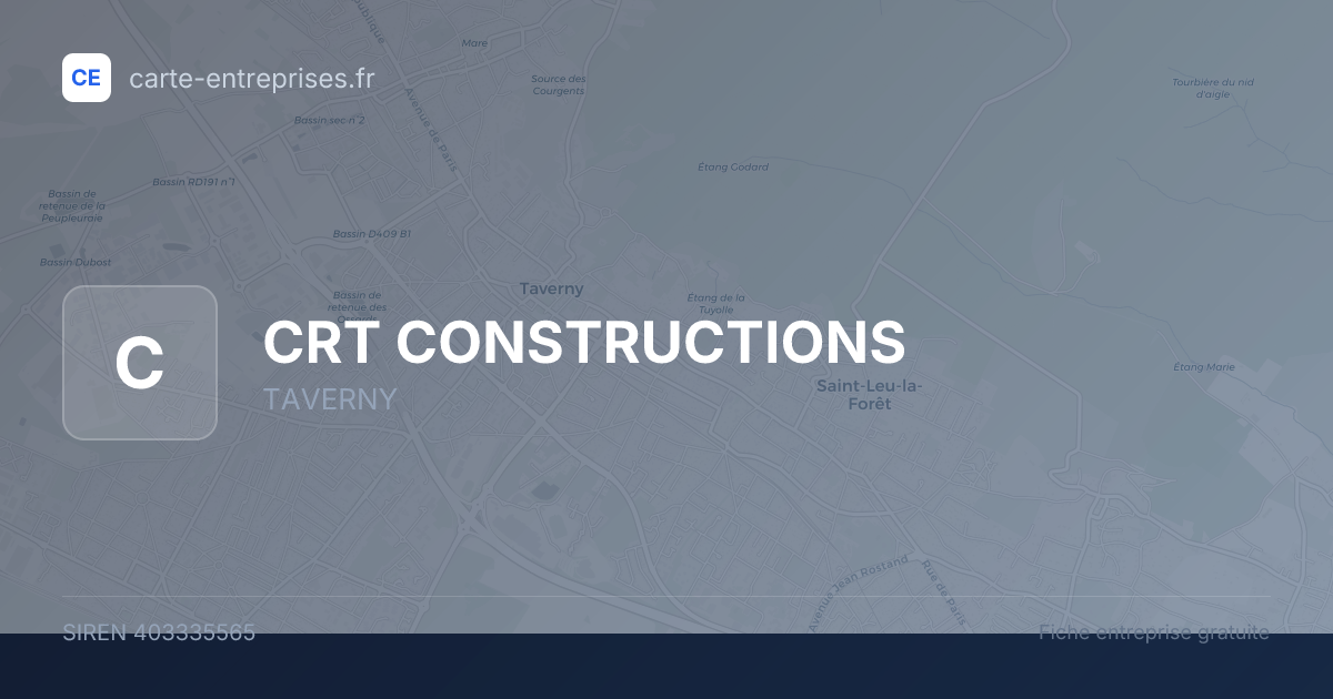 CRT CONSTRUCTIONS — 403335565 — fiche entreprise
